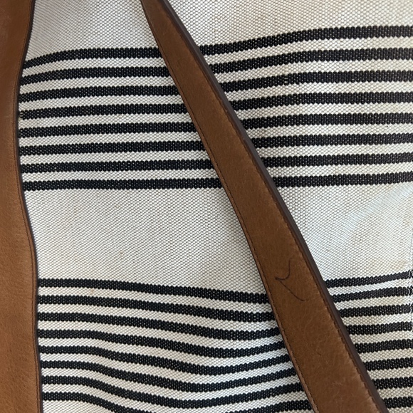 ππ» Fossil Maya Tote Shoulder Bag Leather and Canvas - Picture 13 of 14